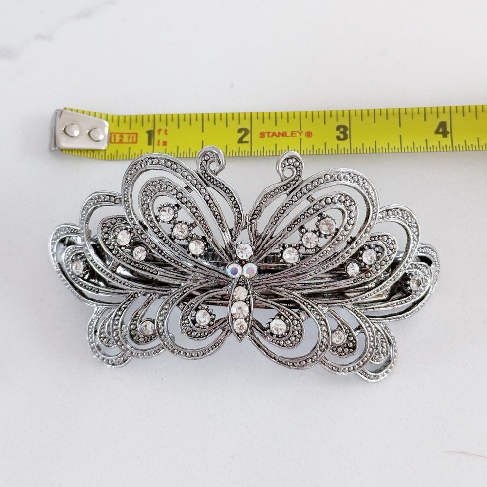 Vintage Rhinestone Butterfly Hair Clip | Crystal Hair Clip | Cute Access… - Picture 5 of 7